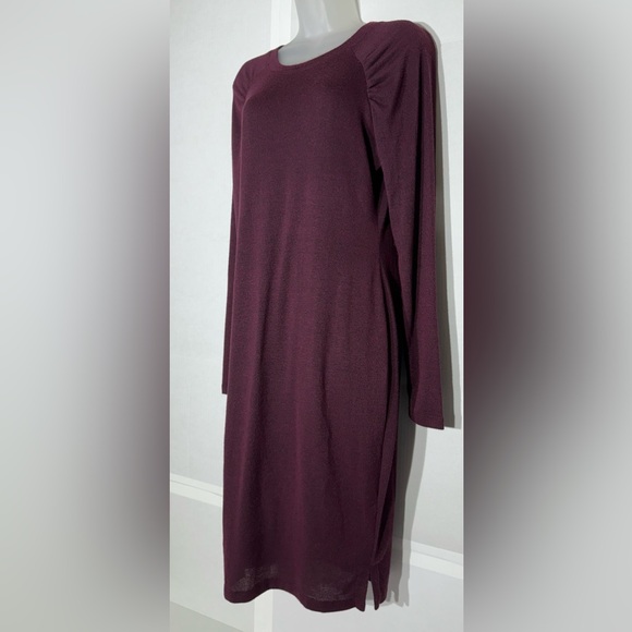 Motherhood Maternity Maroon Dress Women's Size Medium Stretch - Picture 3 of 9